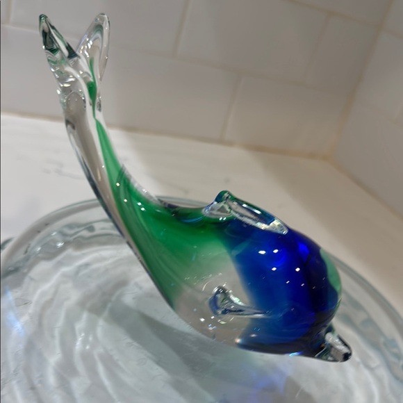 Glass Fish Figurine - Green and Blue - Picture 11 of 15